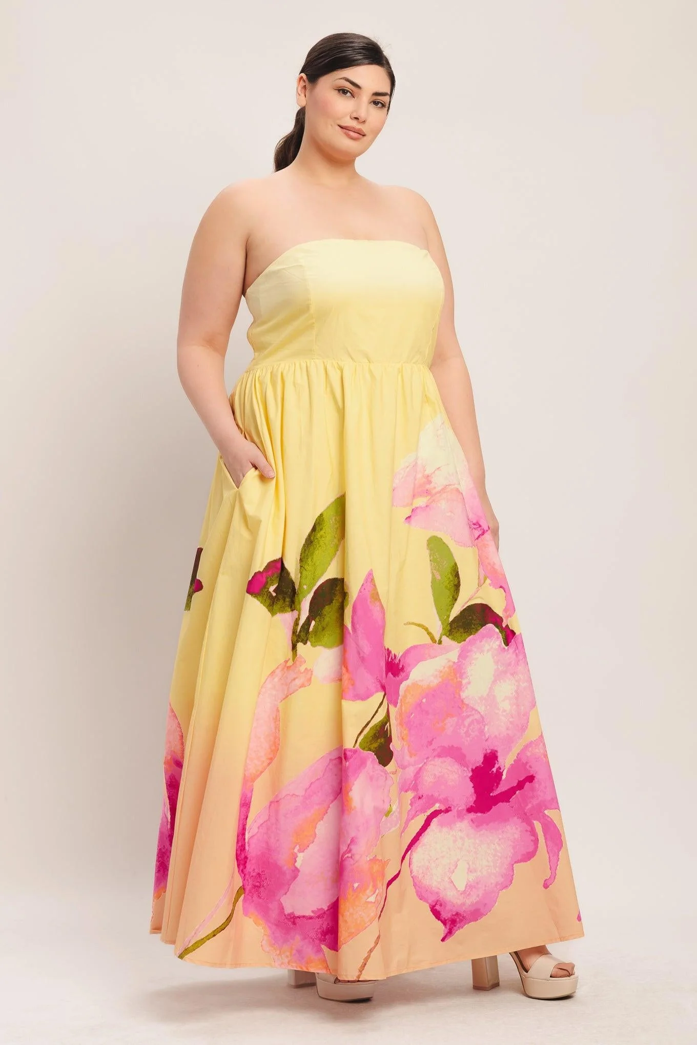 DREAMY OMBRE LIGHT YELLOW MAXI DRESS - Image 11