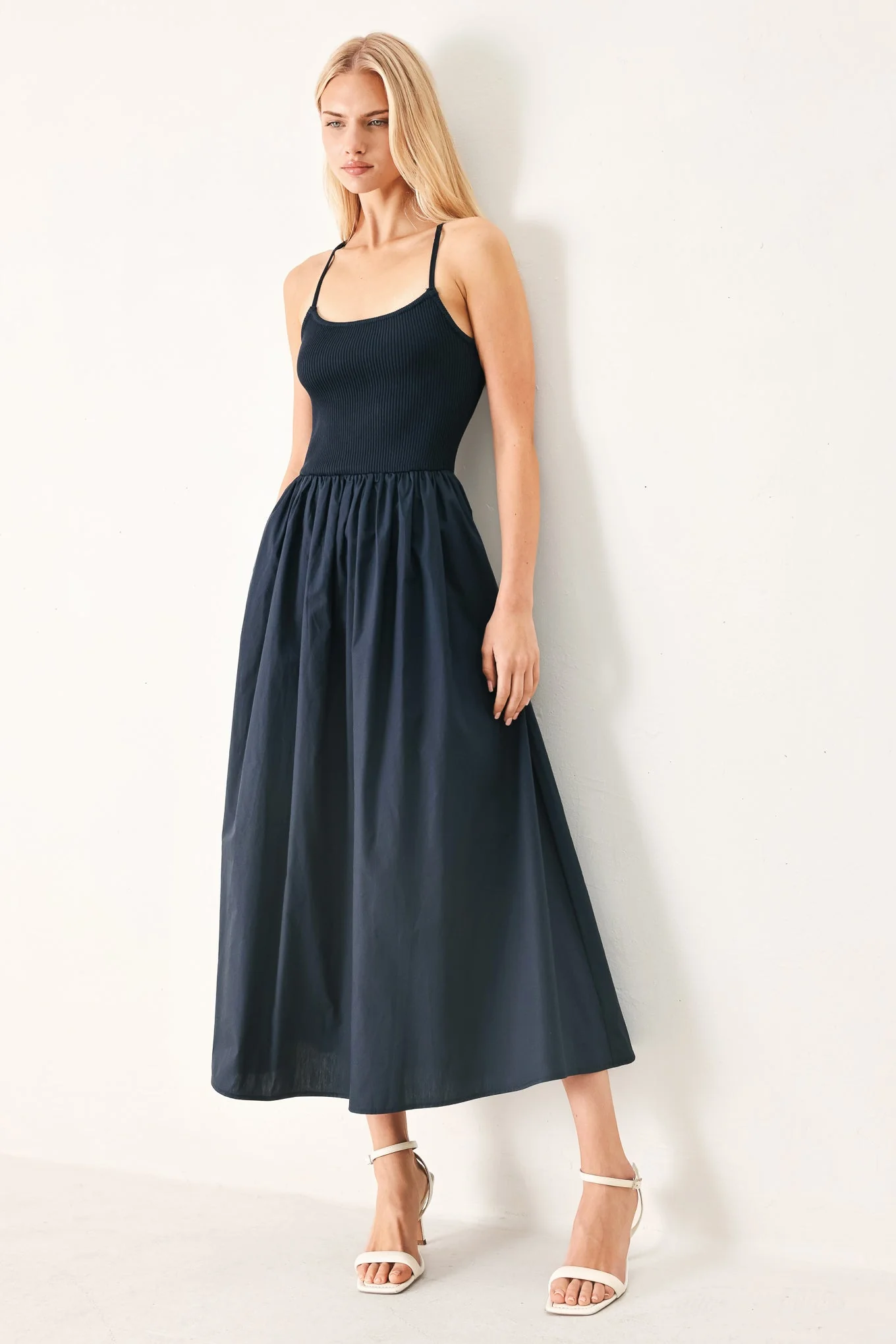EASY BREEZE NAVY MIDI DRESS - Image 6