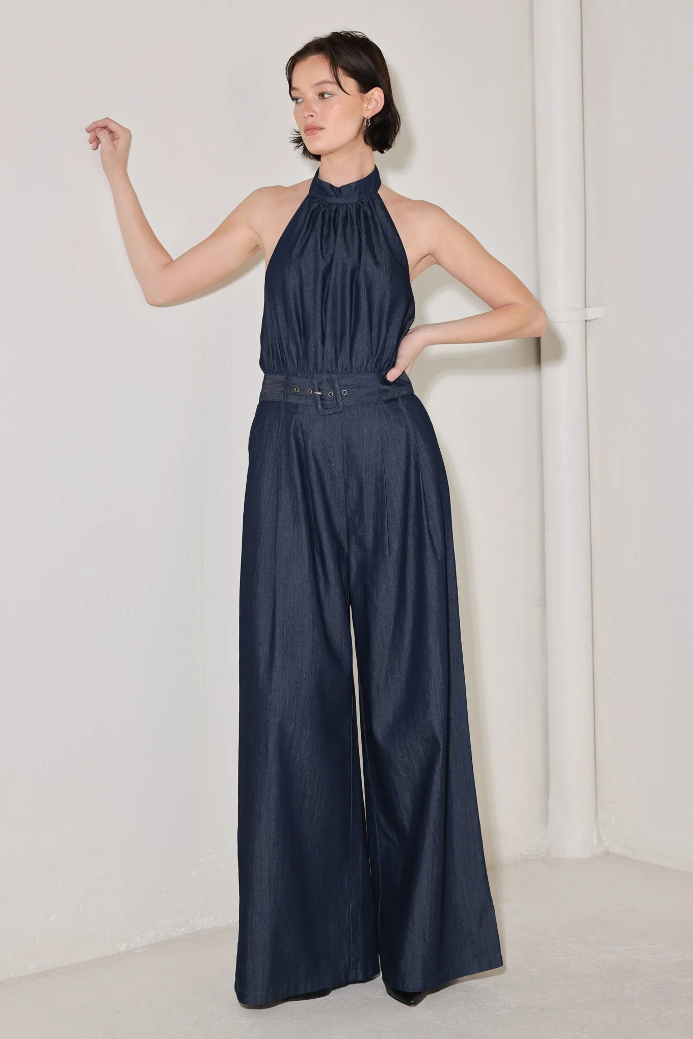 EVENING EDITION DENIM JUMPSUIT -  FINAL SALE