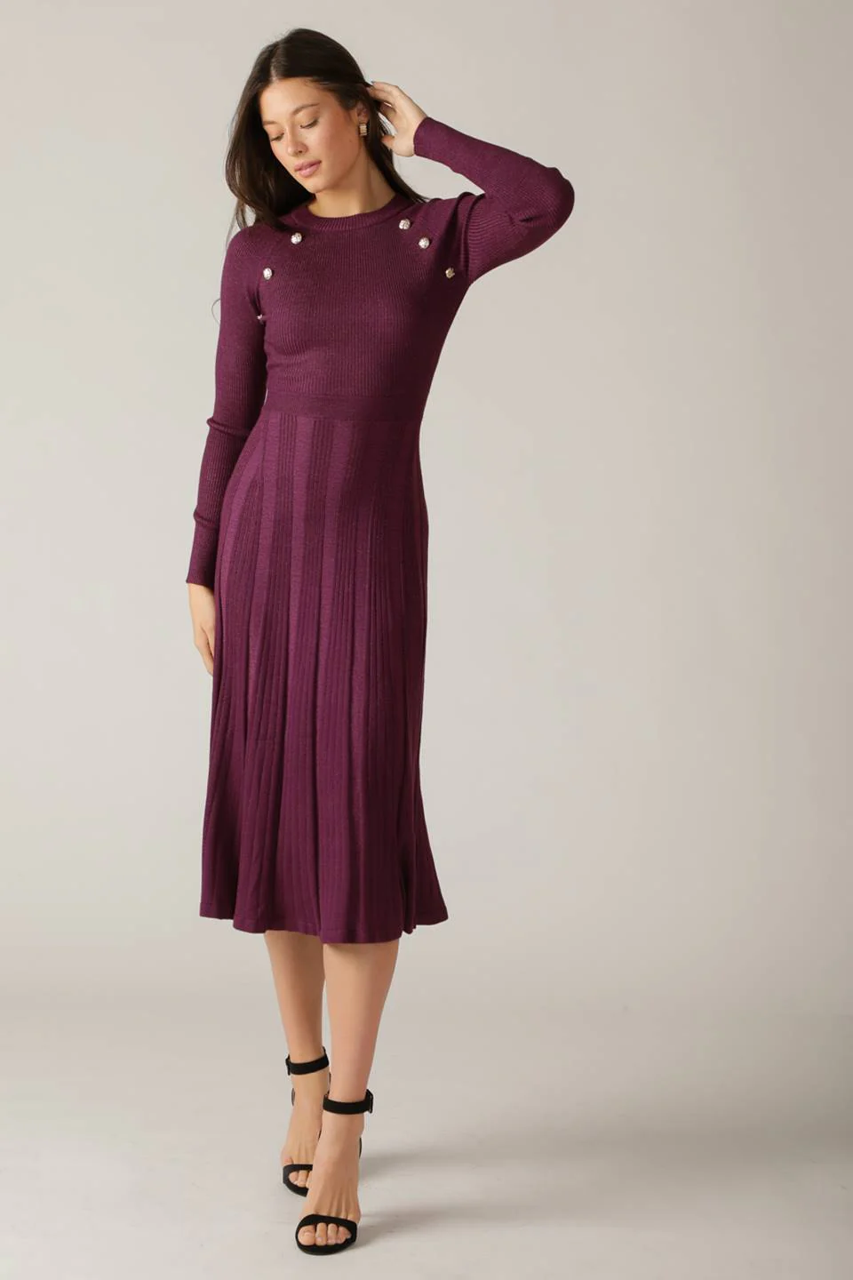 HIGH STANDARDS SWEATER MIDI DRESS - Image 9
