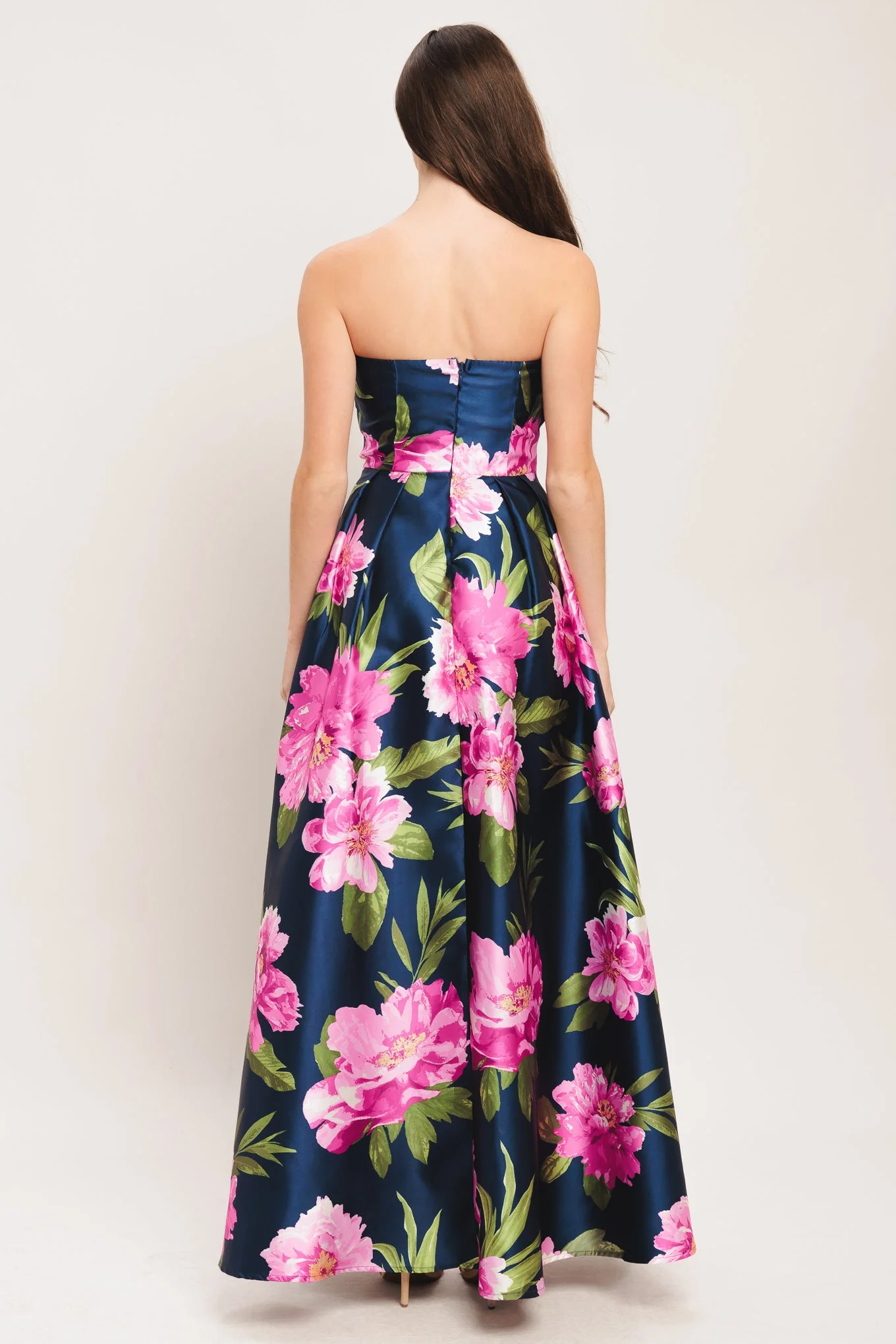 LUNA FLORA NAVY MAXI DRESS - Image 2