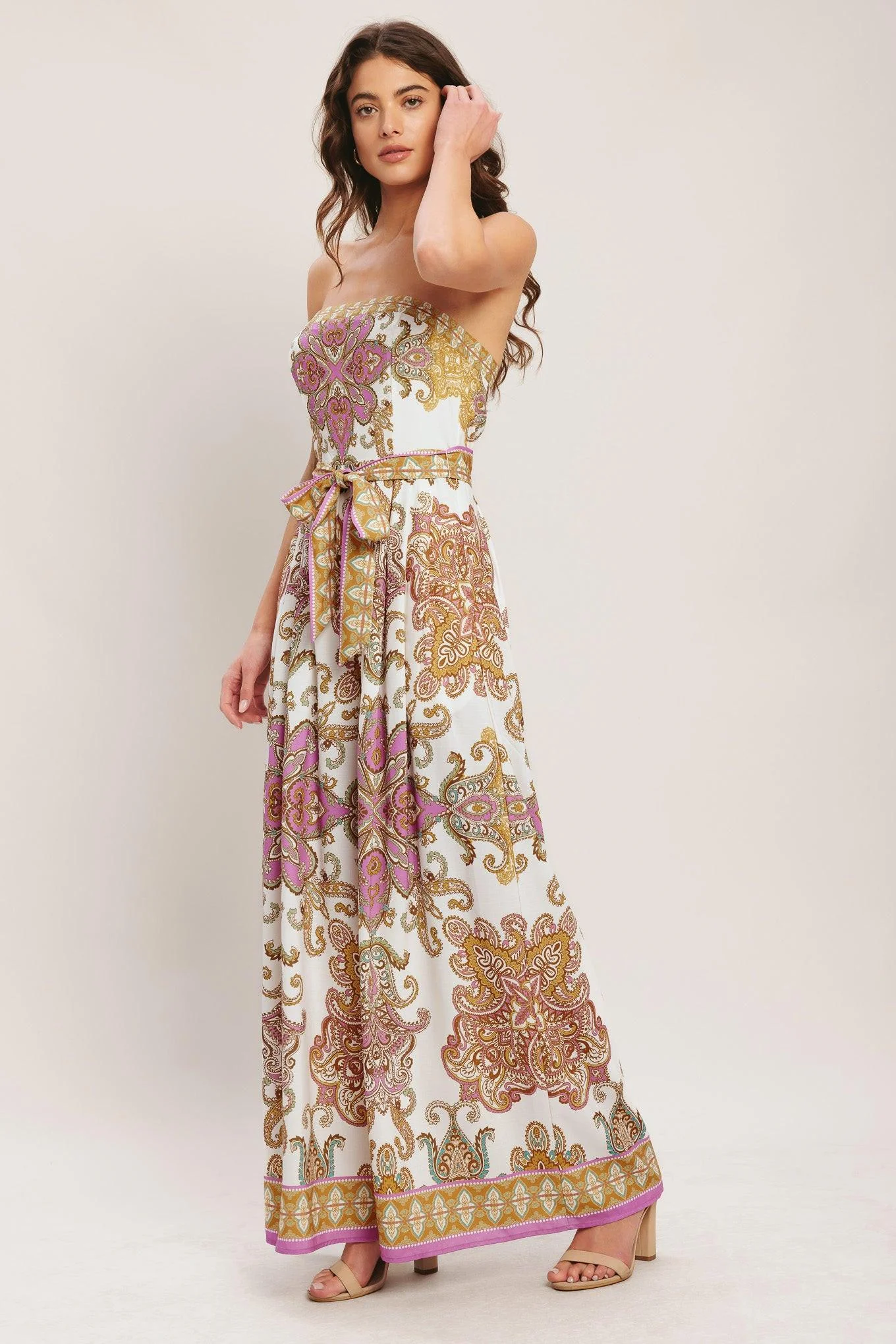 MEDITERRANEAN DREAM STRAPLESS JUMPSUIT