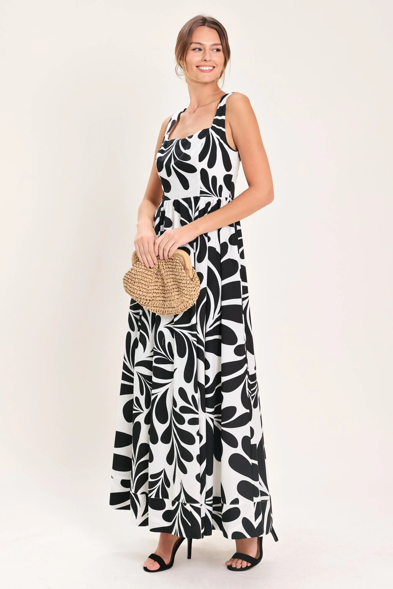 MONO BLOOM MAXI DRESS WITH KEYHOLE BACK - Image 7