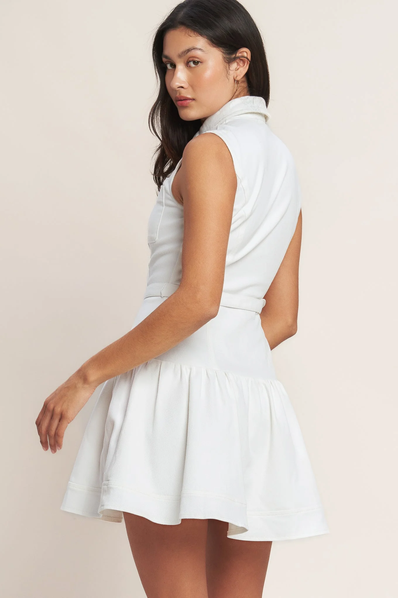 ON POINT MOMENT WHITE MINI DRESS - FINAL SALE - Image 2