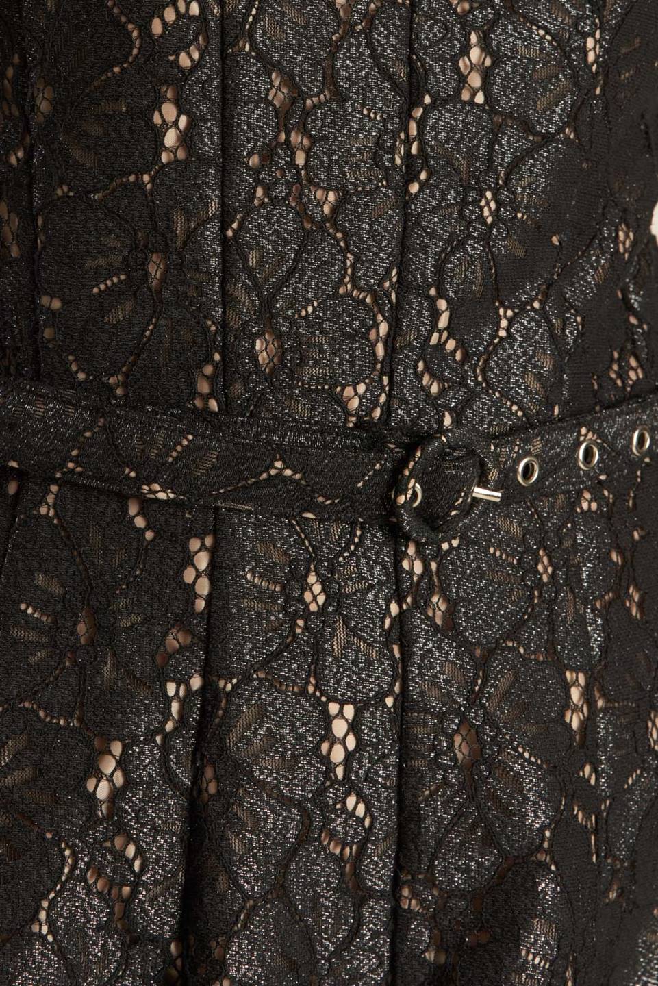THE TRUTH IS STRAPLESS BLACK LACE MIDI DRESS - Image 7