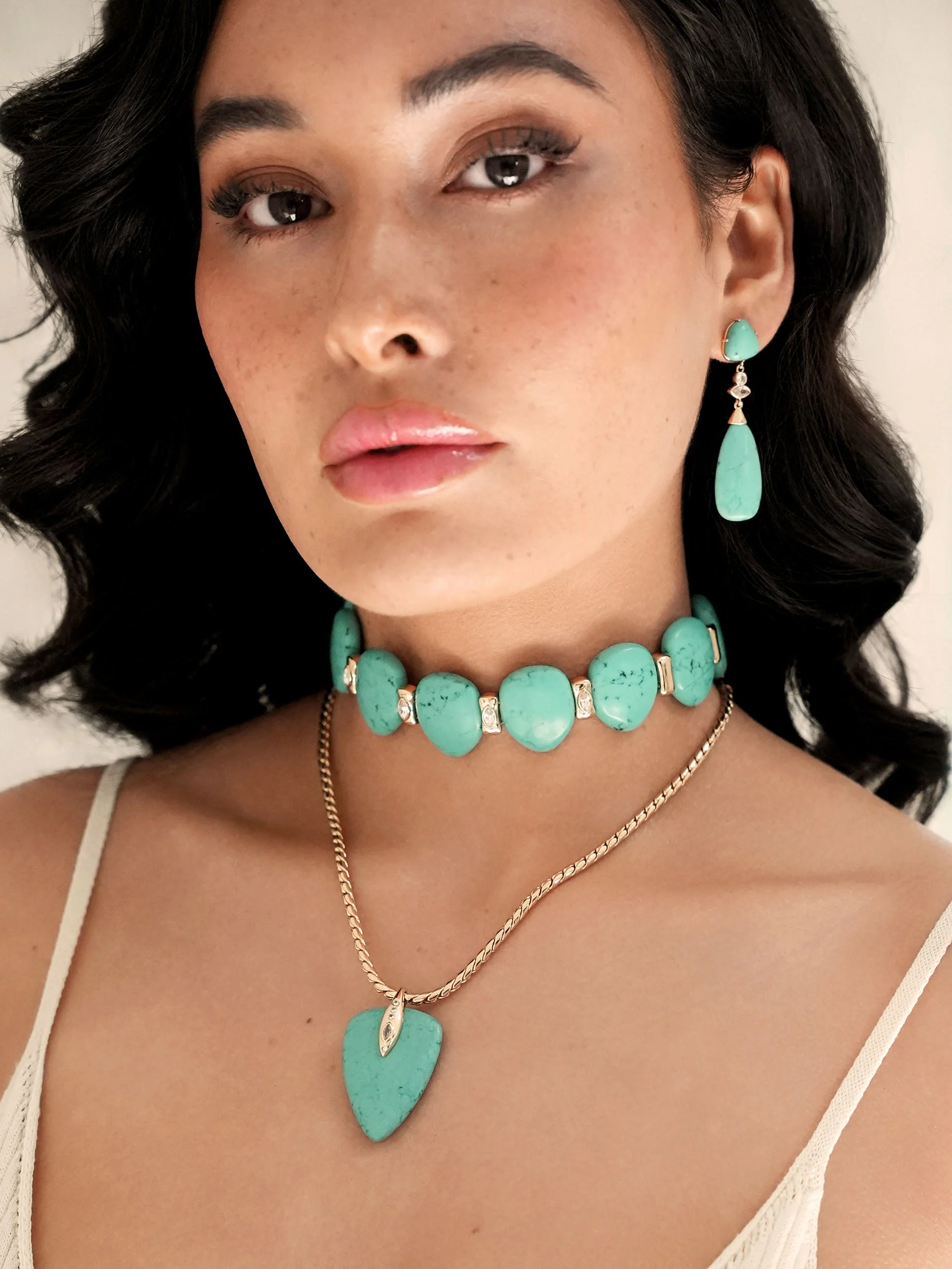 Turquoise Solstice Pendant Choker - Image 4