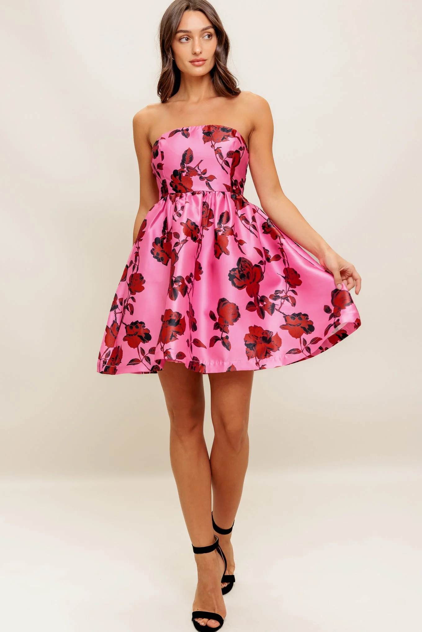WAVERLY MINI DRESS - PINK FLORAL - Image 2
